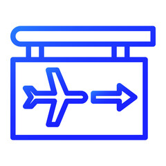 aircraft direction gradient icon