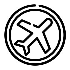 Obraz premium airport location cutline icon