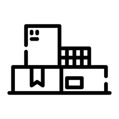  shipping box cutline icon