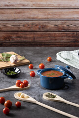 tomato and fresh vegetable soup