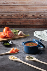 tomato and fresh vegetable soup