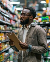 Fototapeta premium Business owners keep careful records.