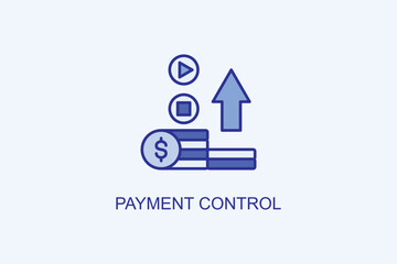 Payment Control Vector Icon Or Logo Illustration