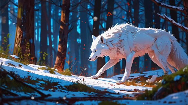 wolf in the snow