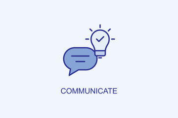 Communicate Vector Icon Or Logo Illustration