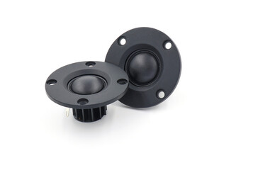 black speaker isolated on white background.