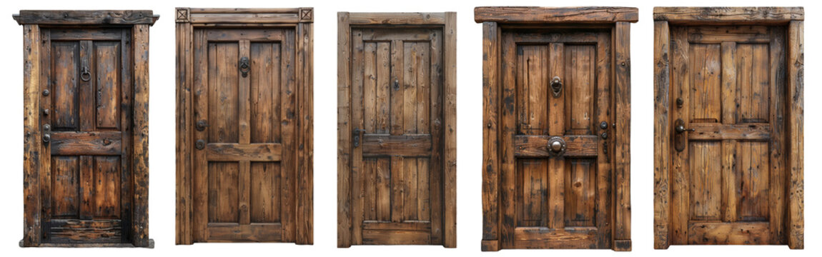 Wooden old door png