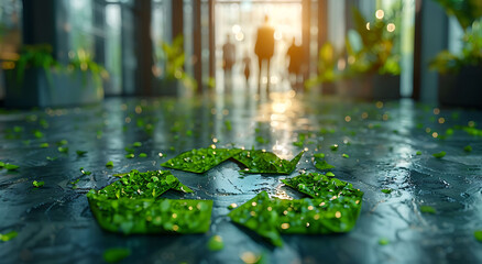 Fototapeta premium water drops on the leaf