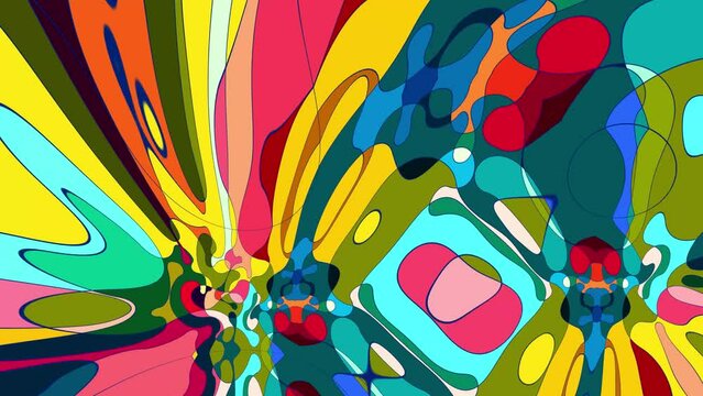 Colorful abstract psychedelic fluid background for summer music festival