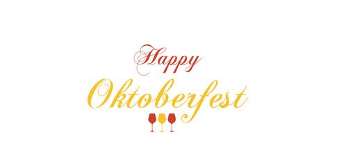 Happy Oktoberfest with Stylish Text Design