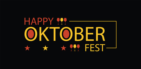 Oktoberfest Chic Trendy Text Illustration for the Season