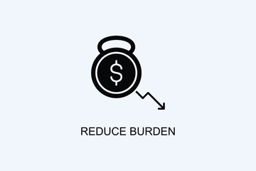 Reduce Burden Vector Icon Or Logo Illustration