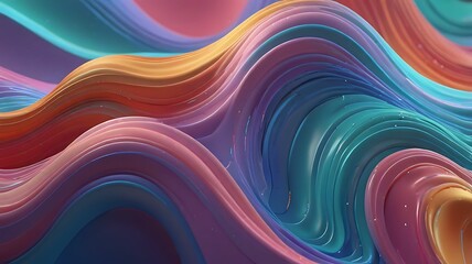 Obraz premium Abstract holographic iridescent neon liquid metal texture background. Colorful abstract gleaming fluid material.