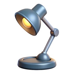 Modern lamp LED, sleek design, bright light LED, contemporary decor adjustable desk lamp.  Adjustable desk lamp, versatile utility, stylish 3d render adjustable desk lamp isolated on white background