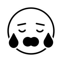 Vector solid black icon for Emotional