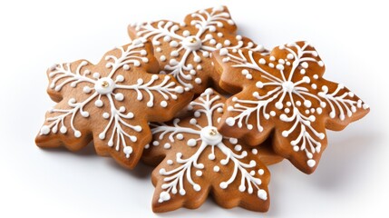Ginger cookie Isolated on white background