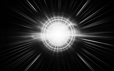 visual metaphor of success captured in an abstract target Dark background, where a dart finds its mark at the center.