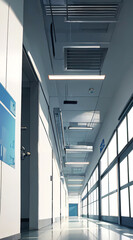 Fototapeta premium 研究所 廊下 病院 大学
