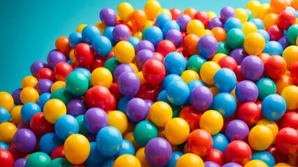 Obraz premium Vibrant Colorful Balloons - Burst of Joy and Celebration