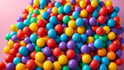 Fototapeta premium Vibrant Colorful Balloons - Burst of Joy and Celebration