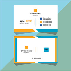 Business card identity simple design.