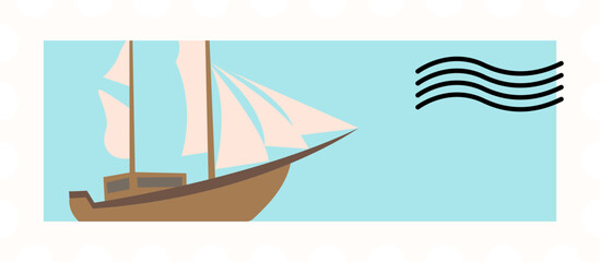 Postage Stamp Indonesia Element