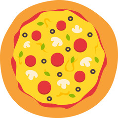 Pizza Slices Illustration Element
