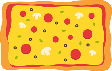 Pizza Slices Illustration Element