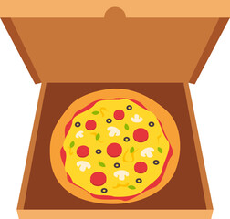 Pizza Slices Illustration Element