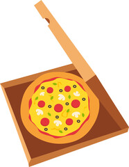 Pizza Slices Illustration Element