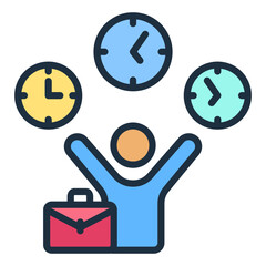 Fototapeta premium Flexible Hour Icon