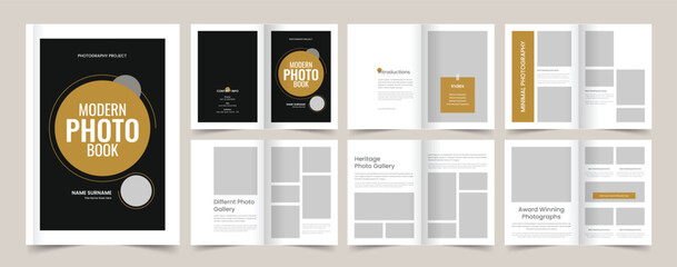 Professional Portfolio or Photobook Layout, Brochure Template