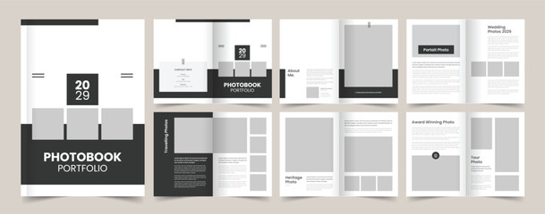 Photobook Design Template, Portfolio Layout