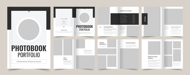 Photobook Design Template, Portfolio Layout