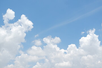 blue sky with cloud. natural background with copy space.