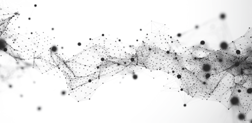 Particle black gray theme technology Futuristic reticulum particle technology molecule motion background black gray hi-tech on white and transparent background