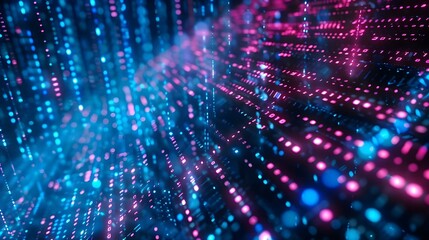 Fototapeta premium Digital binary code matrix background