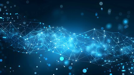 Fototapeta premium Technical network banner background