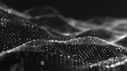 Abstract digital background of points and lines with glow