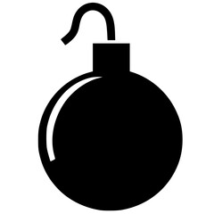 silhouette of an unlit bomb