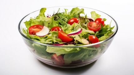 Fresh Salad Isolated on white background 