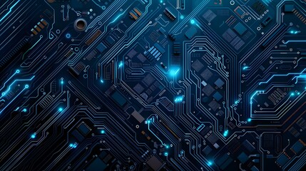 Modern technology circuit board texture background