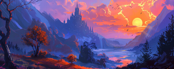 sunrise in the mountains
