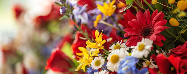 red and yellow flowers