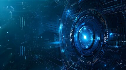 Obraz premium Technical network banner background