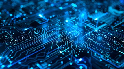 Fototapeta premium Modern technology circuit board texture background