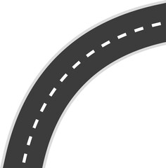 Fototapeta premium City road and highway top view, elements for map.