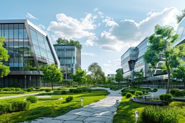 Parkway between buildings
