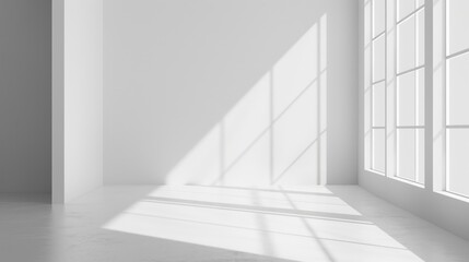 Fototapeta premium Clean white space with a large empty area and a smooth background.