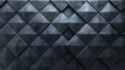 Obraz premium Black 3D Wall Background with Tiles